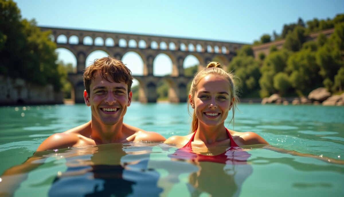 Découvrez les secrets méconnus de la baignade au Pont du Gard